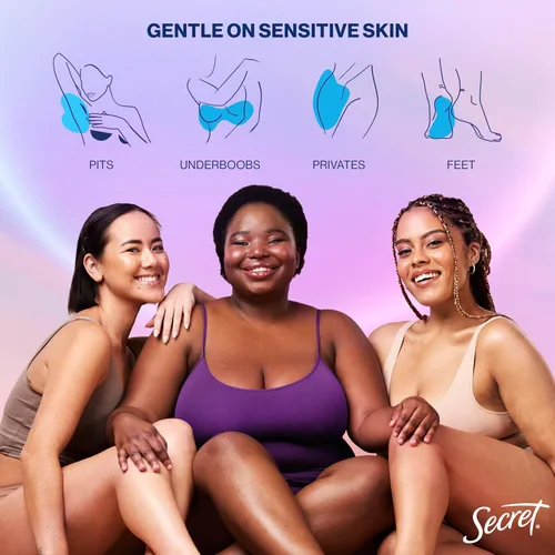 Vista 9 de Secret Desodorante para Todo el Cuerpo en Barra de Secado Rápido + Absorbe el Sudor para Mujeres, Ingredientes Naturalmente Derivados, Aroma