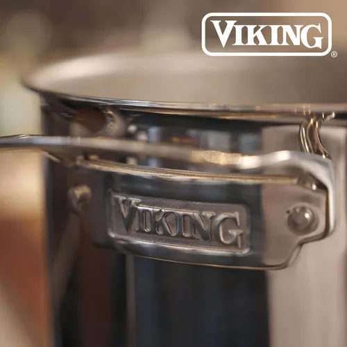 Vista 8 de Viking PureGlide Pro - Horno holandés antiadherente de 3 capas con tapa, fabricado sin PFAS, olla de inducción de 6 cuartos de galón, superficie