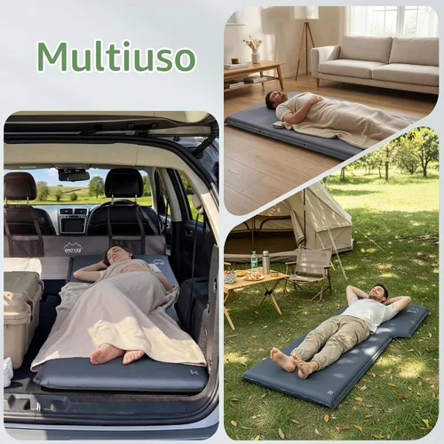 Vista 8 de ONTYZZ Colchón de aire SUV 8 R-Value Almohadilla de dormir autoinflable, lado derecho Derecha (gris)