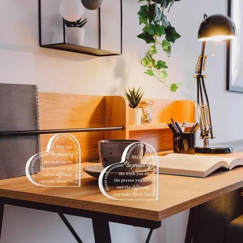Vista 4 de Geelin 12 piezas de regalo de agradecimiento para profesores, agradecimiento por el texto en inglés "Thank You May You Be Proud Coworker Employeee