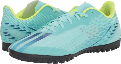 Vista 7 de adidas Tenis de fútbol unisex para adultos X Speedportal4 AquaPower BlueSolar Yellow 75 Women75 Men