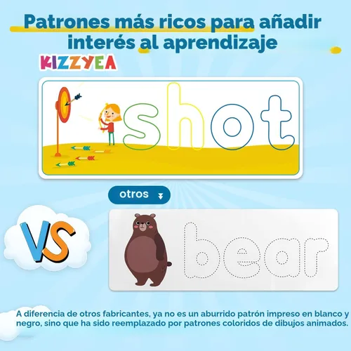 Vista 2 de Juguetes educativos de aprendizaje para niños y niñas de 2, 3, 4, 5, 6 años, juego de letras a juego con tarjetas del alfabeto para niños, juguete