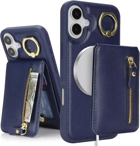 Vista 44 de Funda para iPhone 16 Plus con tarjetero - Negro negro ( A + Black )