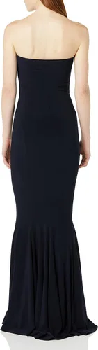 Vista 2 de Norma Kamali Vestido de cola de pez sin tirantes para mujer