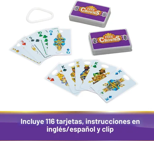 Vista 2 de Five Crowns - Juego de cartas impermeable estilo Rummy para niños, noche