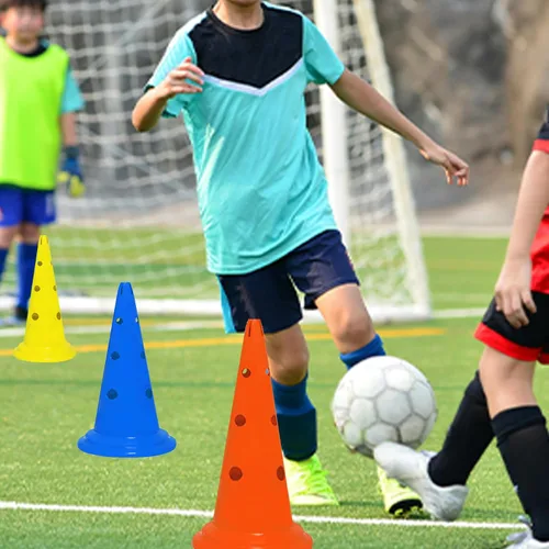 Vista 7 de TNZMART Conos de entrenamiento de fútbol, conos de tráfico de plástico, para entrenamiento deportivo, agilidad, marcador de conos