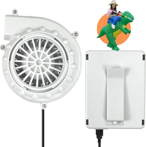 Vista 10 de Reemplazo de ventilador inflable para disfraz, mini ventilador de dinosaurio para disfraz inflable Negro