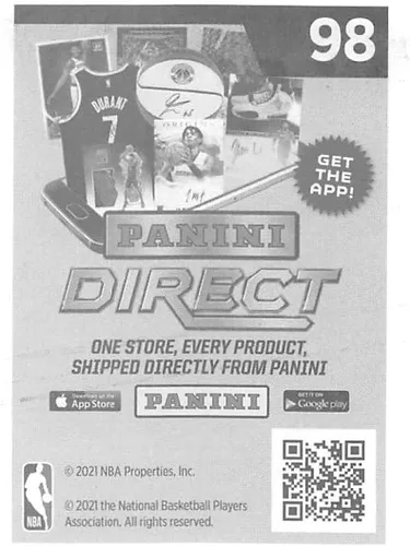 Vista 2 de 2020-21 Panini Stickers #98 Aaron Nesmith / 14th Overall Rookie Sticker Official NBA Basketball Album Sticker Measuring 2.75 inch tall X 2 inches