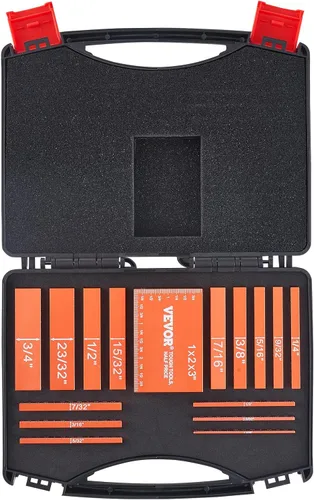 Vista 10 de VEVOR Bloques de configuración Herramientas de carpintería, juego de 16 piezas, juego de bloques de calibre de altura de precisión, con marcas