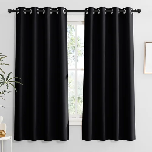 Vista 48 de RYB HOME - Cortinas para armario de 36 pulgadas, cortinas para oscurecer la habitación con ojales resistentes a la oxidación, cortinas de Aqua