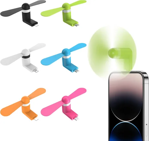 Vista 8 de Paquete de 3 ventiladores portátiles para teléfono celular compatible con iPhone 14/14Pro Max/13/13 Pro Max/12/12 Pro Max/11/11 Pro/11 Pro