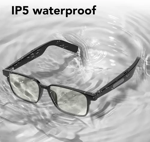 Vista 4 de VBESTLIFE Lentes inteligentes, Bluetooth 5.3 con oreja abierta, micrófono integrado, control de voz, IP5 impermeable, altavoces duales, estéreo