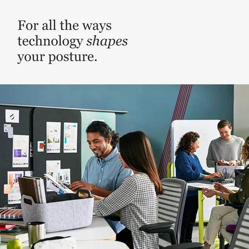 Vista 14 de Steelcase Series 1 Silla de oficina ergonómica, suelos de alfombra, grafito, luz