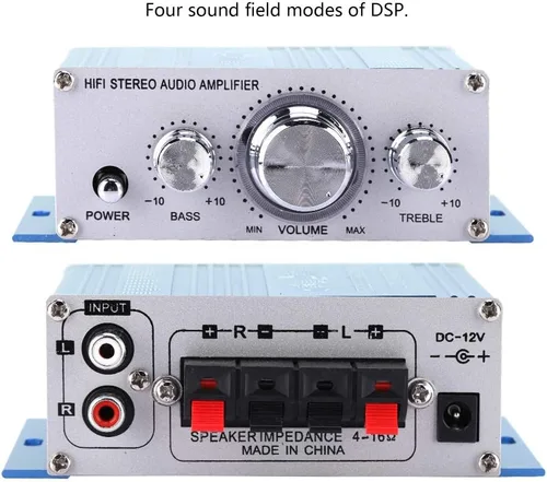 Vista 4 de Amplificador de audio estéreo, mini amplificador digital de subwoofer de audio de bajo de alta fidelidad, CD de música portátil, DVD, MP3