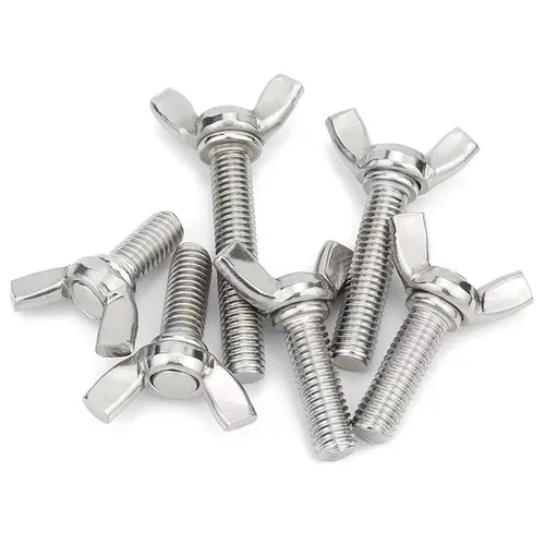 Vista 4 de M3-0.5 x 6mm Tornillos de mariposa de ala de acero inoxidable 304, pernos de ala, sujetadores de máquina, tornillos de mano para equipos