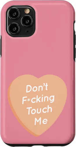 Vista 29 de Don't F Touch Me - Carcasa para iPhone 17, diseño de texto de corazón
