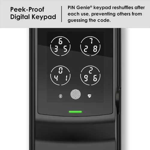 Vista 7 de Lockly Secure Plus, cerradura inteligente con tarjeta RFID, cerradura de puerta de entrada sin llave, cerraduras inteligentes para puerta principal