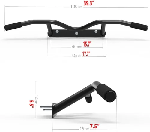 Vista 7 de Pull-Up Bars Wall- Mounted Chin Up Bar,Door Beam Steel Fitness Bar,Home Gym Multifunctional Fitness Equipment,Load 300kg