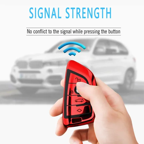 Vista 6 de Intermerge Funda para llavero BMW X1 X3 X5 X6 Series 1 2 5 7 - Funda de TPU azul