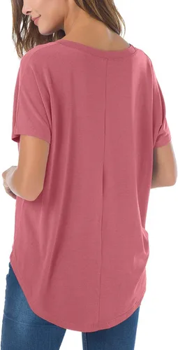 Vista 2 de Herou - Camiseta casual holgada de manga corta de verano, para mujer