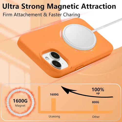 Vista 498 de Funda magnética de silicona para iPhone 13 Pro, color blanco antiguo [Compatible con Magsafe] [Forro de microfibra suave antiarañazos], funda