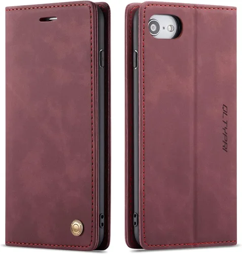 Vista 19 de QLTYPRI Funda de cuero para iPhone 6 Plus/6S Plus, Vintage Flip Folio Cover con ranura para tarjetas, cierre magnético, cubierta protectora a prueba