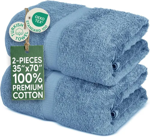 Vista 8 de Towel Bazaar Juego de toallas de 8 piezas, 100% algodón turco, color negro