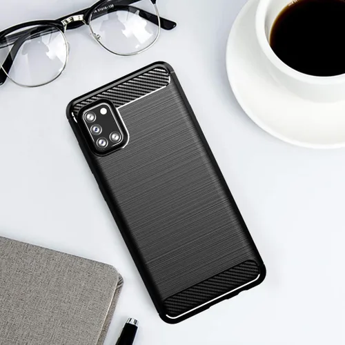 Vista 7 de Osophter Para Galaxy A31 Caso Absorción de Golpes Flexible TPU Caucho Protector Cubierta de Teléfono Celular para Samsung Galaxy A31 (negro)
