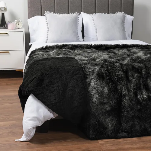 Vista 14 de PAVILIA Manta mullida beige crema para sofá, afelpada y cálida, súper suave y gruesa de piel sintética y sherpa, 50 x 60 pulgadas