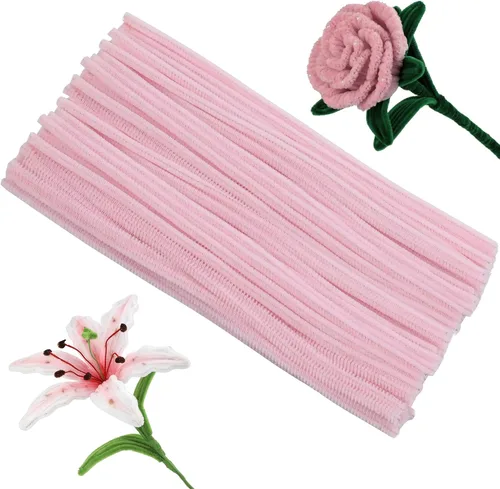 Vista 21 de ZXIIXZ Limpiapipas, 100 limpiadores de tuberías verdes a granel para hacer flores