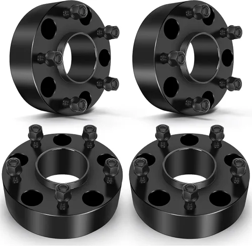 Vista 10 de SCITOO 2 separadores de rueda de 5 x 5.5 pulgadas, adaptadores espaciadores de rueda de 2 pulgadas con pernos de 9/16 de 3.063 in, 5 lengüetas