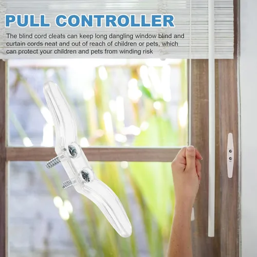 Vista 2 de DOITOOL Tacos de seguridad para cable ciego, piezas de control de cuerda de ventana de plástico transparente de 3.14 pulgadas con tornillos, paquete