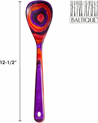 Vista 7 de Totally Bamboo Baltique Colección Waikiki - cuchara de madera para cocinar de 12-1/2", segura para antiadherentes Cuchara de cocina