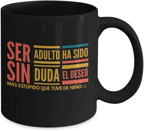 Vista 2 de Taza de Cafe Adulto Vaso, taza de café divertidas, tazas personalizadas, taza de café inspiradoras, taza con mensajes positivos., 11onza