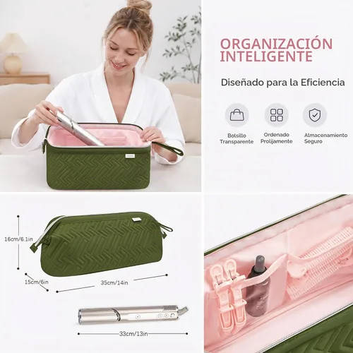 Vista 2 de Leudes Bolsa de viaje para herramientas para el cabello, estuche
