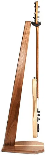 Vista 2 de Ruach GS-6 Soporte de madera para guitarra bajo - Hecho a mano de nogal y cereza