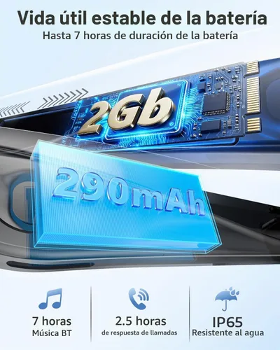 Vista 7 de CJkao Lentes inteligentes con cámara, música y llamadas Bluetooth, gafas de cámara HD de 800 W, grabación de video 1080P, control de asistente