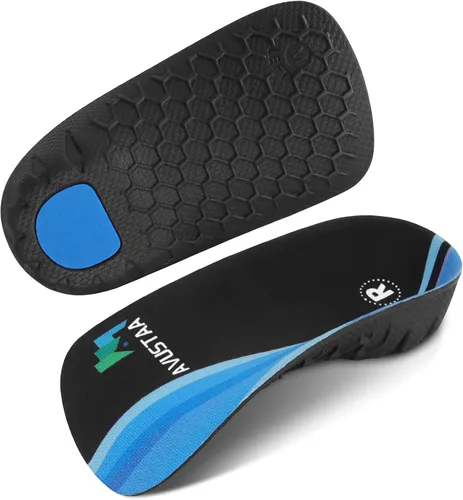 Vista 8 de Plantillas de soporte de arco alto 3/4 inserciones ortopédicas para pies planos, alivio de la fascitis plantar, plantillas de zapatos para hombres