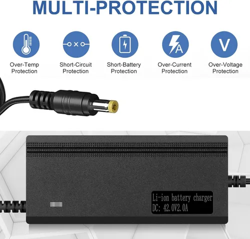Vista 6 de Cargador de 24 V (máximo 29.4 V) 2 A, adaptador de corriente de CA y CC de repuesto para batería de iones de litio hoverstar 7S de 24 V, 25.2 V