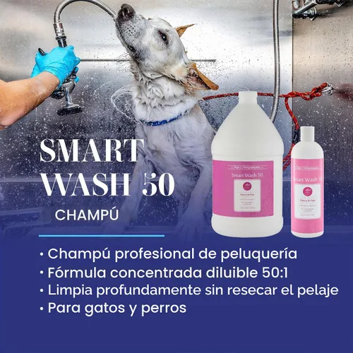 Vista 2 de Chris Christensen SmartWash50 Champú ultra concentrado para perros, hace hasta 50 botellas, acicalar como un profesional, deliciosamente perfumado
