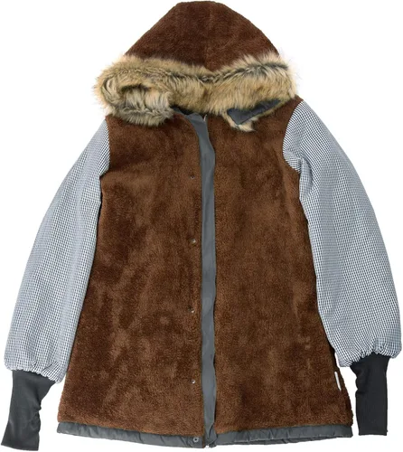 Vista 6 de Grace Karin - Abrigo con capucha para mujer, con forro de vellón y bolsillos, chaqueta, parka, de pelo sintético