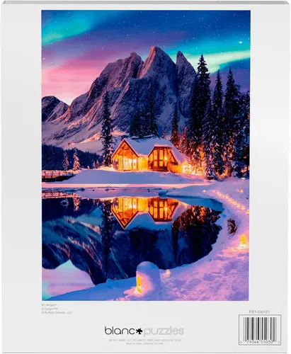 Vista 6 de Buffalo Games - Blanc - Northern Lights Woods - Rompecabezas de 500 piezas para adultos desafiante rompecabezas perfecto para noches de juego - El