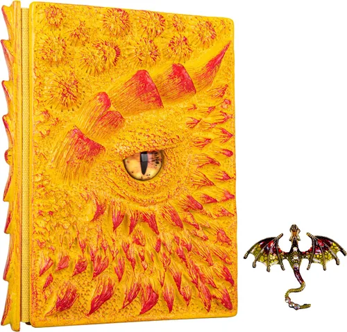 Vista 31 de Diario 3D en relieve de ojo de dragón en relieve, cuaderno grabado de resina, cuaderno Dnd para los amantes de los dragones, papel en blanco, bloc