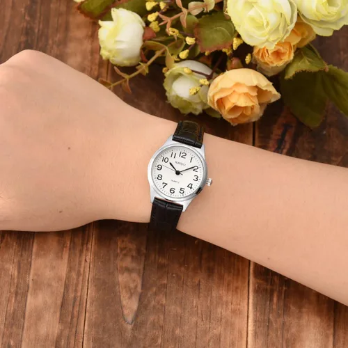 Vista 3 de MANIFO Reloj de pulsera analógico de cuarzo con números arábigos clásicos resistente al agua hasta 3 ATM