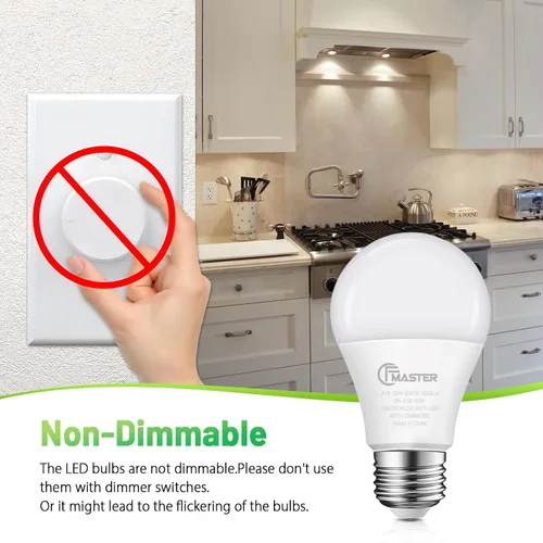 Vista 3 de Bombilla LED A19, bombillas LED equivalentes a 100 W, bombillas de luz diurna de 5000 K, 1500 lúmenes, bombilla de base estándar E26, bombillas