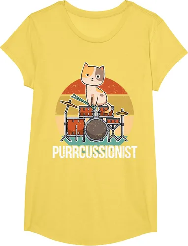 Vista 61 de Funny Percussion Drummer Drumming Drums Saying I Kitten Cat Camiseta, Negro, S