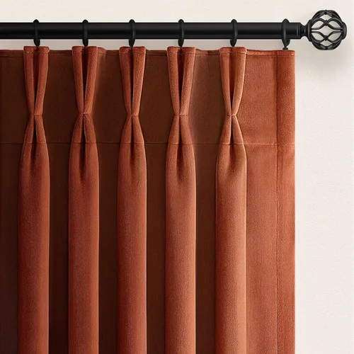 Vista 20 de Cortinas opacas de terciopelo gris pardo de 96 pulgadas de largo, para sala de estar y dormitorio, modernas, elegantes y de lujo, bloqueo de luz
