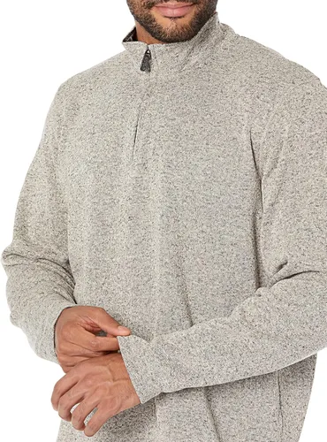 Vista 3 de Wrangler Authentics Suéter de vellón de manga larga con un cuarto de cremallera para hombre