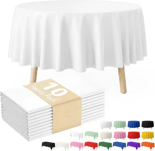 Vista 11 de Fixwal Mantel de plástico negro desechable de 54 x 108 pulgadas, mantel rectangular impermeable, paquete de 5 para graduación, decoración de fiesta