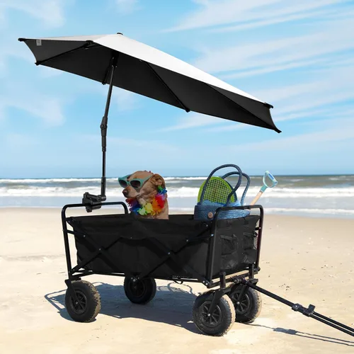 Vista 9 de G4Free Sombrilla ajustable UPF 50+ XL con abrazadera universal, protección UV, sombrilla para silla de playa, cochecito, silla de ruedas, carrito